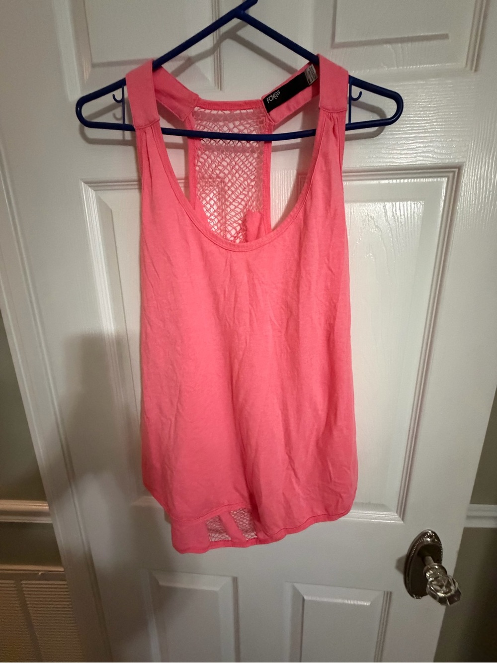 FOX Pink Racerback Mesh-Panel Tank Top, XL